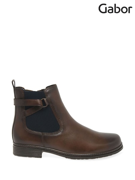 Gabor Womens Nolene Chelsea Brown Boots (Y02157) | £115