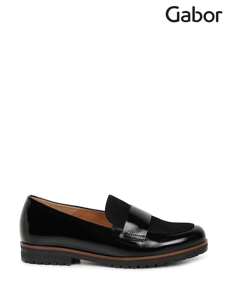 Gabor Elder Black Loafers (Y02159) | £110
