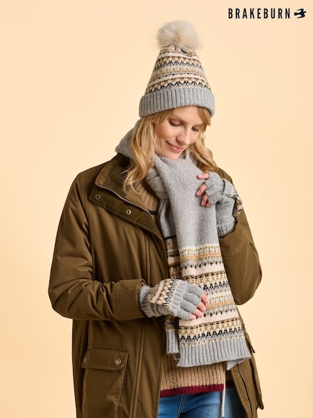 Brakeburn Grey Thistle Scarf (Y02539) | £35