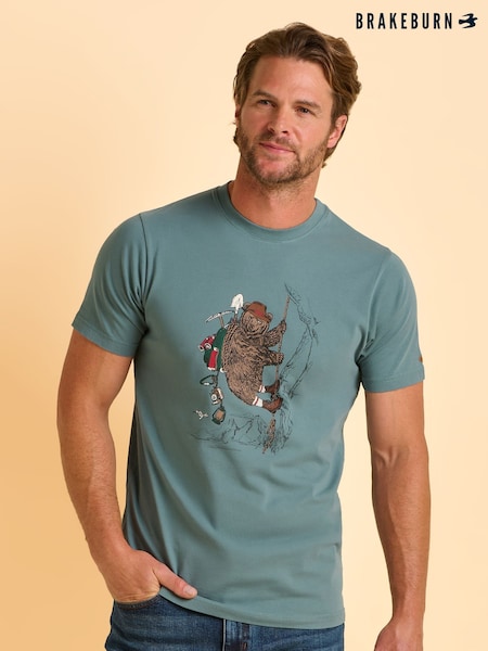 Brakeburn Green Tatterford T-Shirt (Y02557) | £29