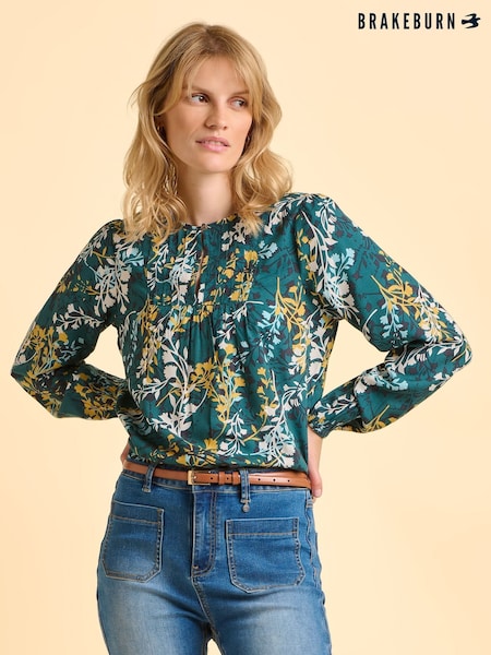 Brakeburn Blue Camille Blouse (Y02593) | £50