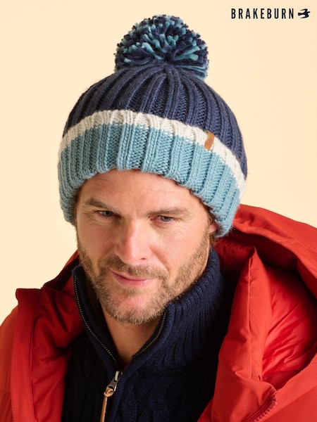 Brakeburn Blue RINGSTEAD BEANIE (Y02600) | £25