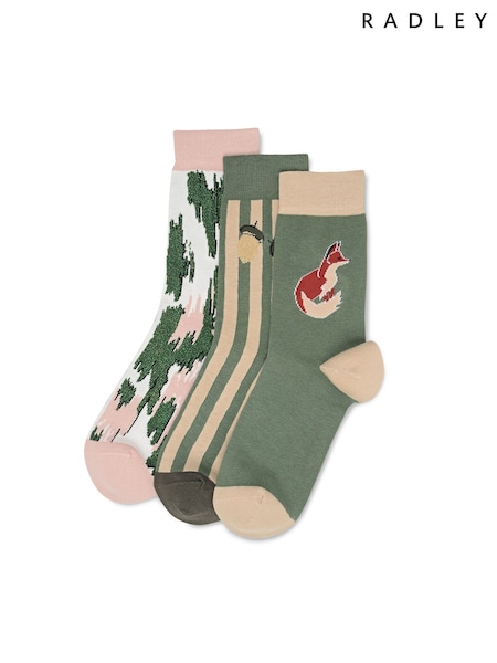 Radley Fox Brown Socks Set (Y02801) | £25