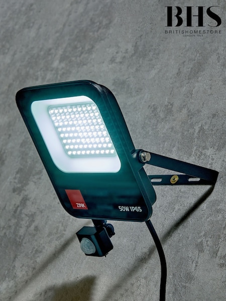 BHS Black LED Outdoor 50W PIR Floodlight (Y02973) | £30
