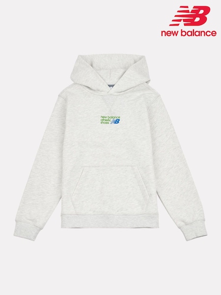 New Balance Grey Athletic Relaxed Premium Graphic Hoodie (Y03332) | £55 - £66