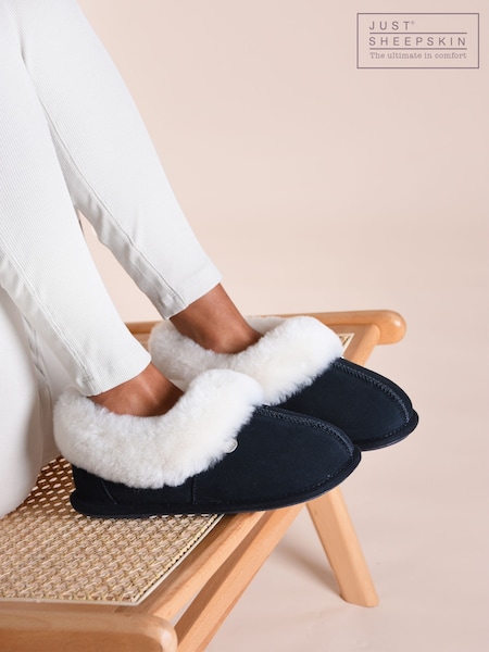Just Sheepskin Blue Ladies Classic Sheepskin Slipper (Y03356) | £85