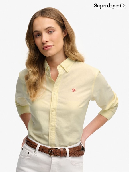 Superdry Yellow Slim Oxford Buttondown Long Sleeve Shirt (Y03395) | £45