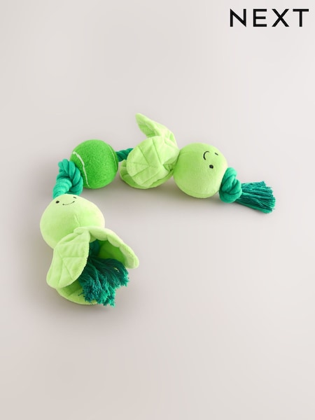 Green Brussel Sprout Christmas Ball Rope Pull Pet Toy (Y03534) | £12