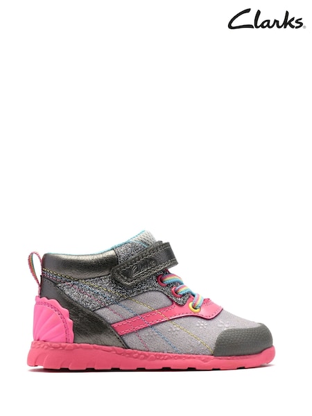 Clarks Silver Tidal2 Myth Toddler Boots (Y03695) | £46