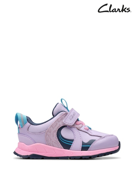 Clarks Purple Selva Hero Toddler Shoes (Y03724) | £36