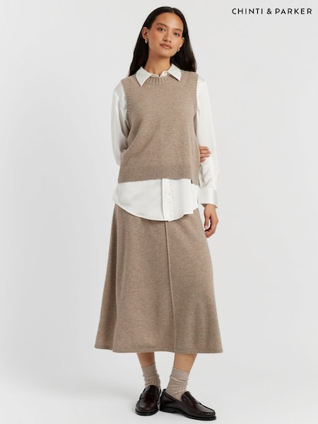 Chinti & Parker Wool Cashmere Round Neck Knitted Tank (Y03885) | £80