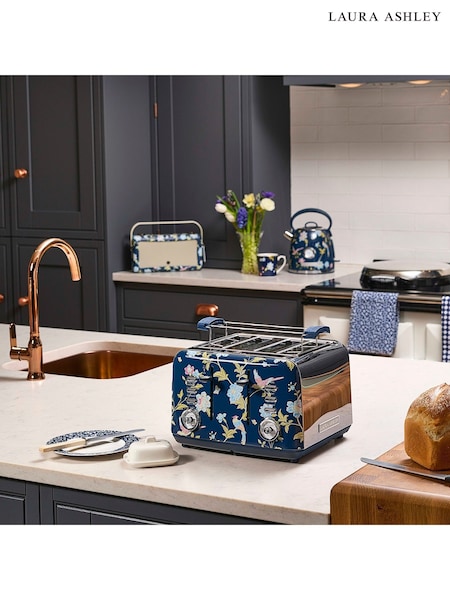 Laura Ashley Elveden Navy 4-Slice Toaster (Y03896) | £90