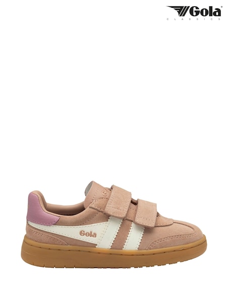 Gola Pink Kids Viper Strap Suede Trainers (Y03900) | £55