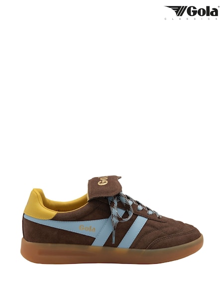 Gola Brown Ladies Stadia 86 Suede Lace-Up Trainers (Y03903) | £95