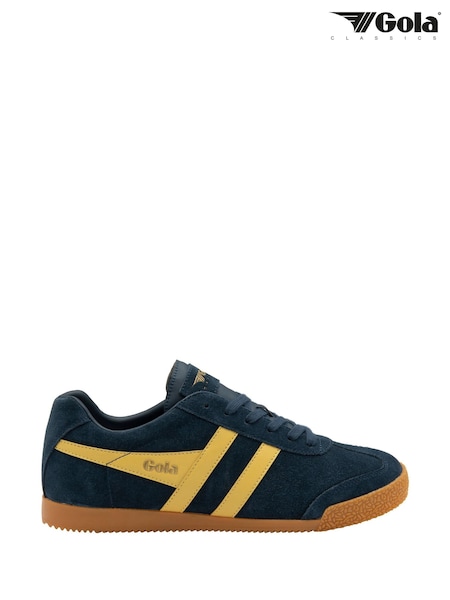 Gola Blue Mens Harrier Suede Lace-Up Trainers (Y03916) | £85