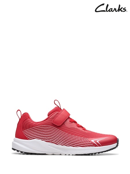 Clarks Red Deyes Dash Youth Trainers (Y04034) | £29 - £31