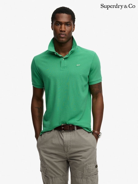 Superdry Green Classic Pique Polo Shirt (Y04106) | £35