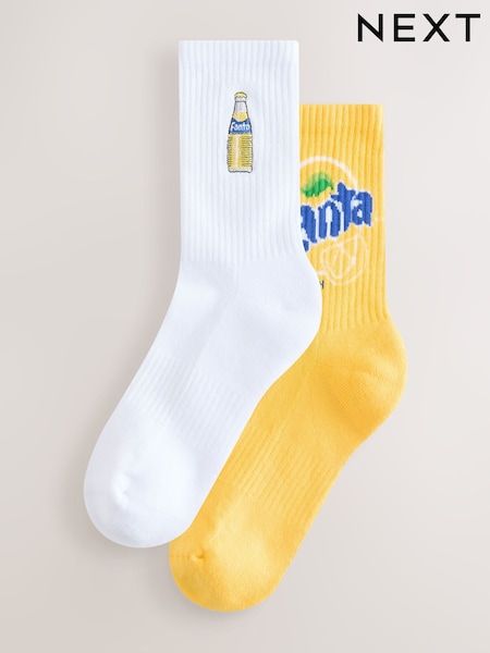 Fanta Lemon License Ribbed Ankle Socks 2 Pack (Y04194) | £14