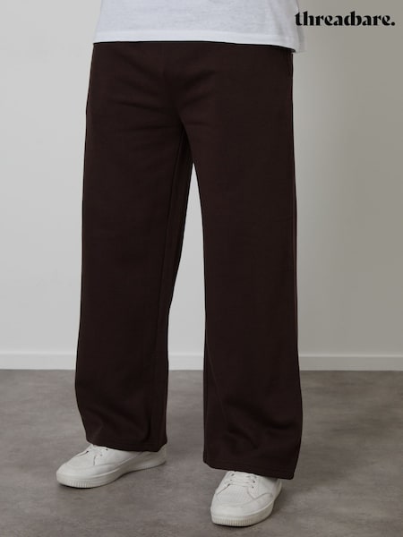Threadbare Brown Wide Leg Joggers (Y04214) | £24