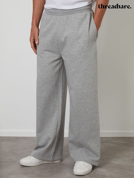 Threadbare Grey Wide Leg Pique Joggers (Y04233) | £24