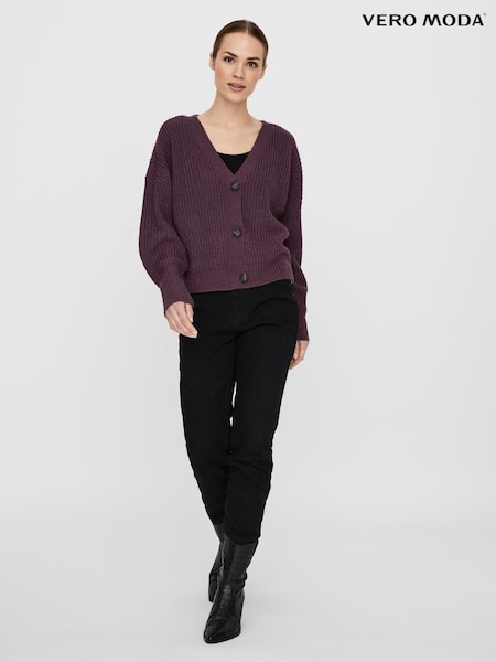 VERO MODA Red Button Down Knitted Cardigan (Y04264) | £26