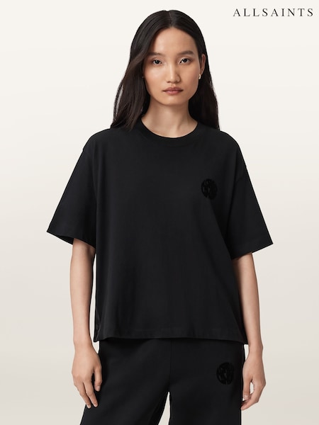 AllSaints Black Zanda T-Shirt (Y04302) | £55