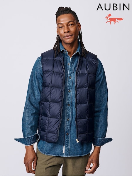 Aubin Blue Herriot Down Gilet (Y04371) | £129