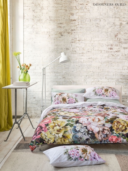 Designers Guild Rose Pink Grandiflora 250 Thread Count Duvet Cover and Pillo Set (Y04394) | £75 - £135