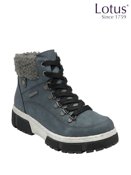 Lotus Blue Waterproof Zip-Up Ankle Boots (Y04444) | £70