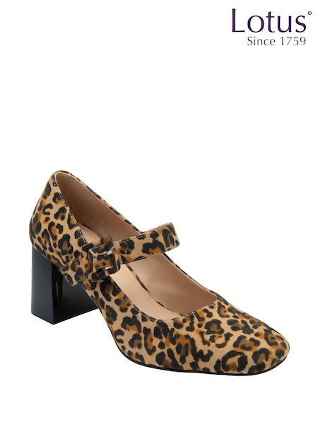 Lotus Animal Suede Court Shoes (Y04499) | £80