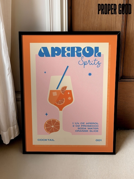 We Are Proper Good Orange Aperol Spritz Art Print (Y04551) | £53 - £125