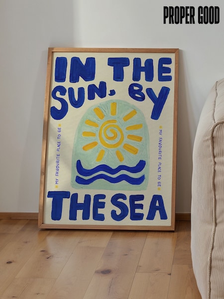 We Are Proper Good Blue In The Sun By The Sea Art Print (Y04553) | £53 - £125