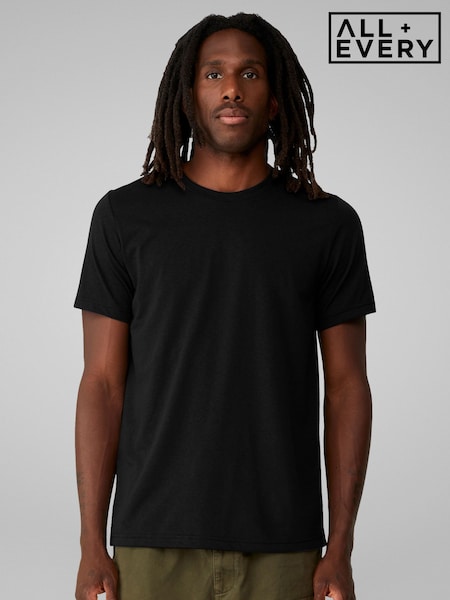 All + Every Black Route 66 70's US Flag Back Print Mens T-Shirt (Y04634) | £25