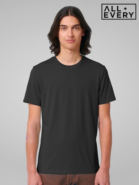 All + Every Black Jaws Following The Orca Back Print Mens T-Shirt (Y04638) | £25