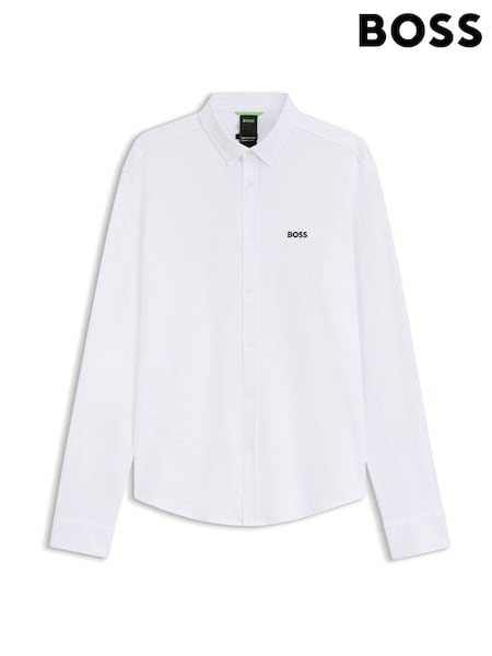 BOSS White Motion Regular-Fit Long Sleeve Shirt (Y04801) | £129