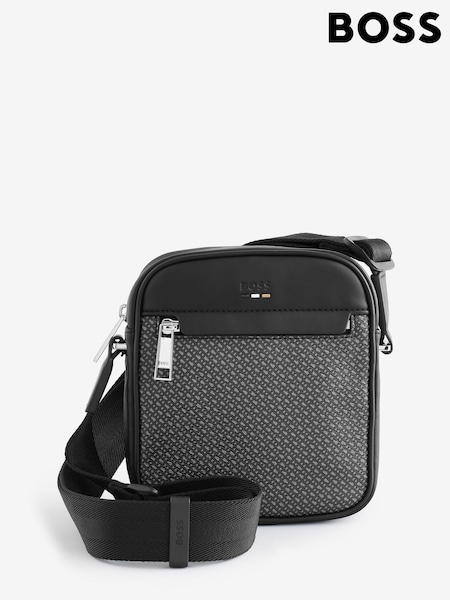 BOSS Black Ray Logo Zip Bag (Y04850) | £129