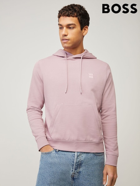 BOSS Purple Regular-Fit Wetalk Logo Hoodie (Y04869) | £139