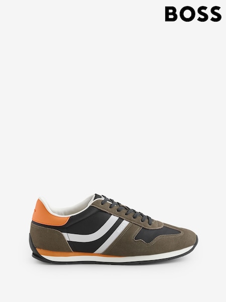 BOSS Brown Levon Logo Trainers (Y04882) | £129