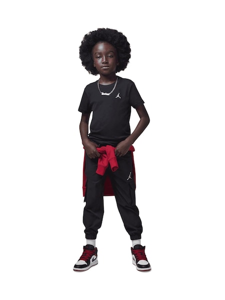 Jordan Little Kids Jumpman Air Embroidered Black T-Shirt (Y04989) | £18