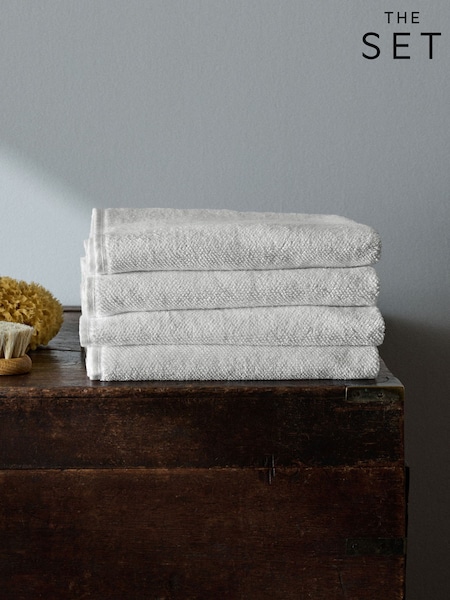 The Set White Set of 4 Popcorn Texture Towels (Y05125) | £18