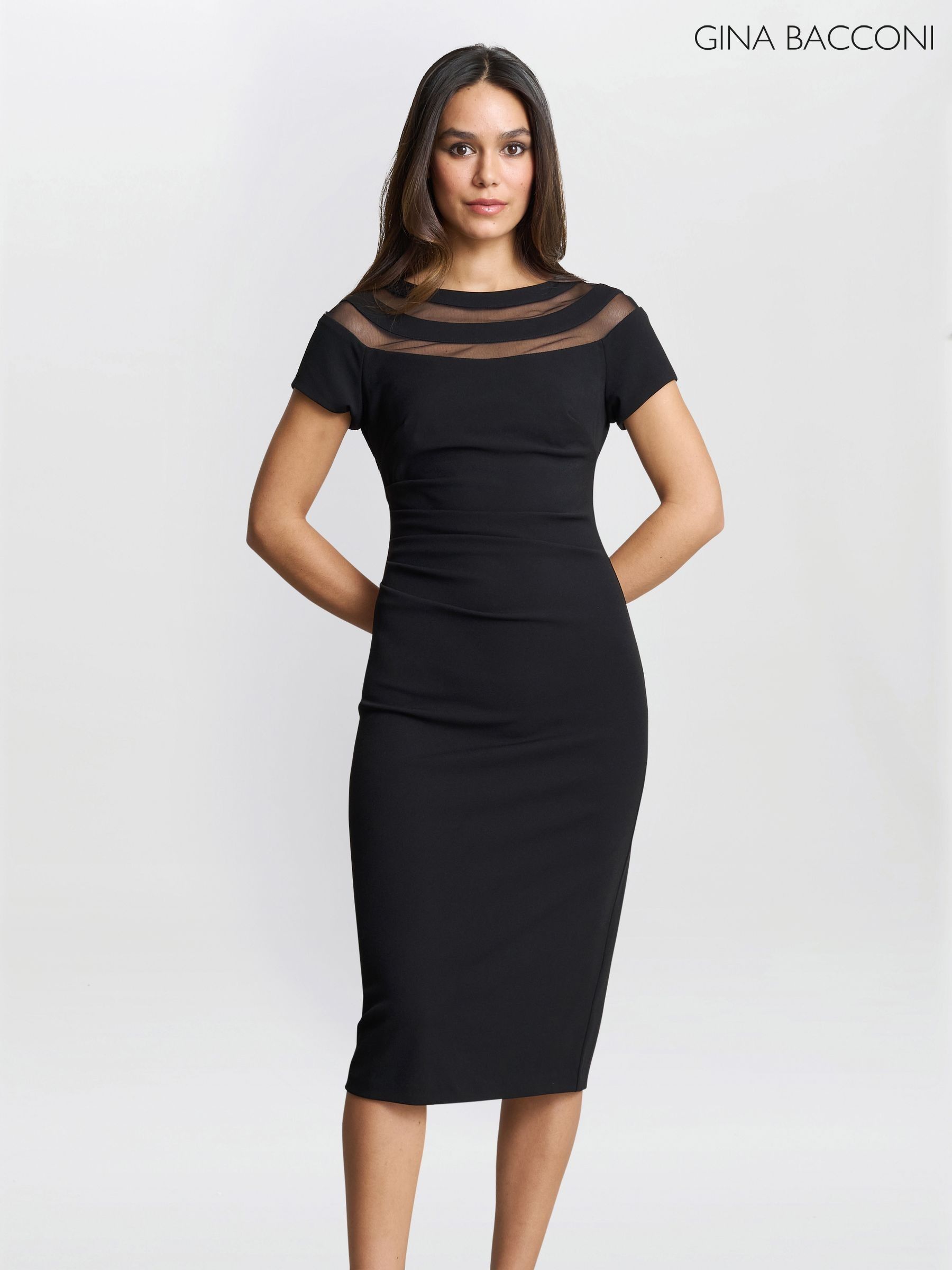 【海外限定】GinaBacconi ドレス☆Wendy Cut Out Black Dress Wendy Cut Out Dress – Gina Bacconi