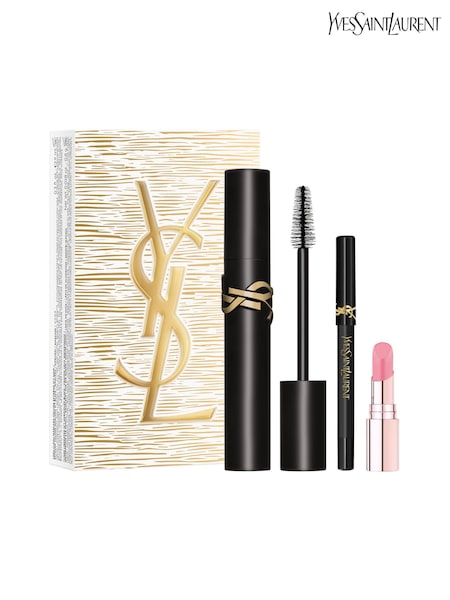 Yves Saint Laurent Mini Lash Clash Mascara, Lines Liberated Liner and Candy Glow 1B Lipstick Gift Set (Y05190) | £34