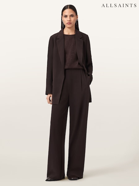 AllSaints Red Aleida Wide Leg Trousers (Y05372) | £139