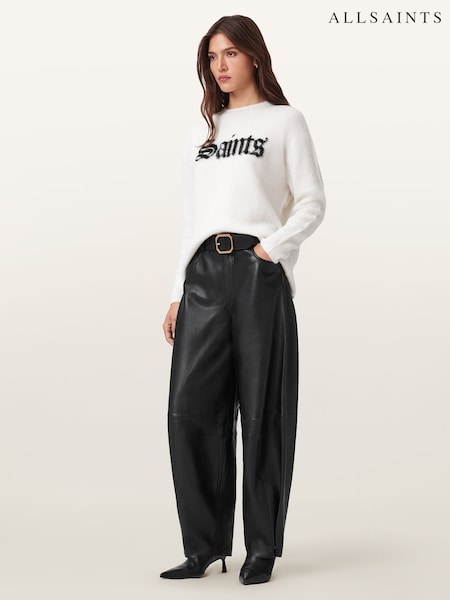 AllSaints Black Jett Lea Trousers (Y05380) | £359