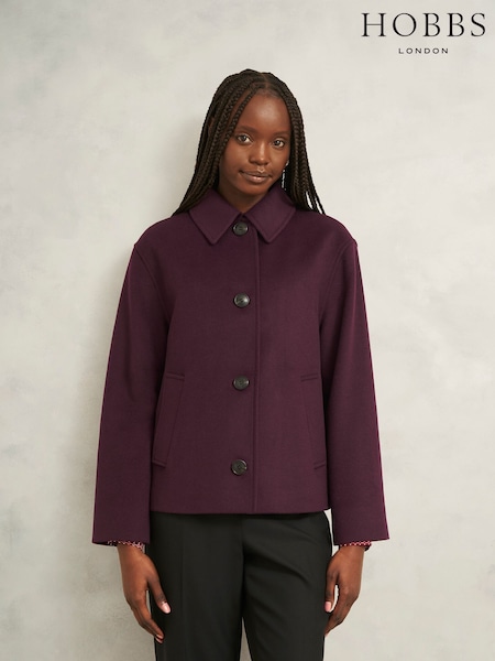 Hobbs Purple Zoe Coat (Y05577) | £229