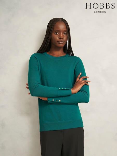 Hobbs Green Penny Merino Jumper (Y05604) | £75
