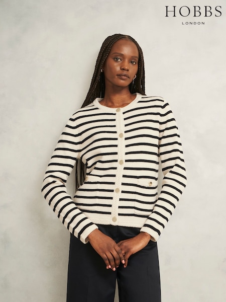Hobbs White Simona Knitted Jacket (Y05606) | £139