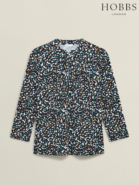 Hobbs Blue Margot Printed Top (Y05636) | £45