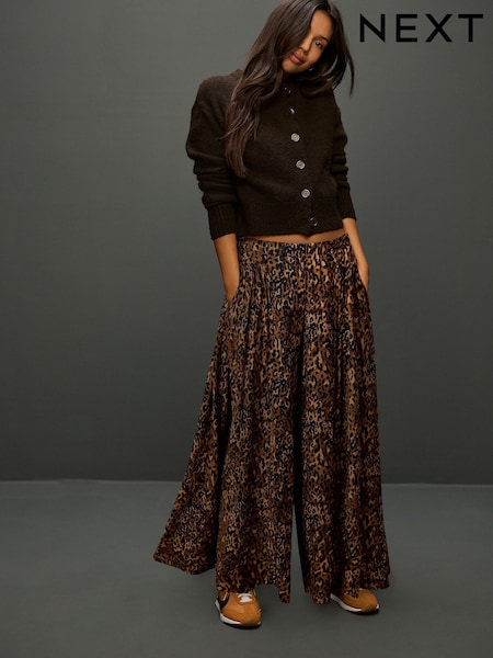 Animal Print Palazzo Trousers (Y05848) | £38
