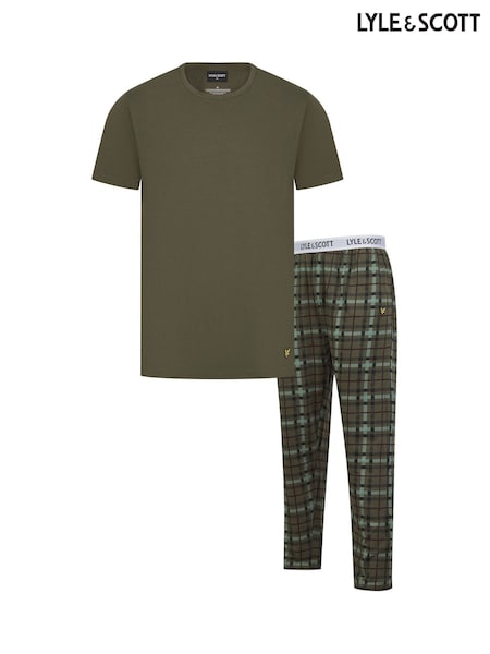 Lyle & Scott Green Percival Loungewear Set (Y06152) | £56